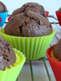 Una foto de Magdalenas sin gluten de chocolate