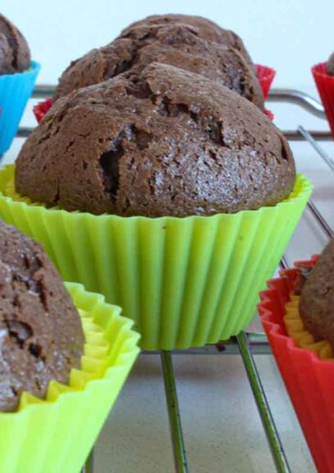 Una foto de Magdalenas sin gluten de chocolate