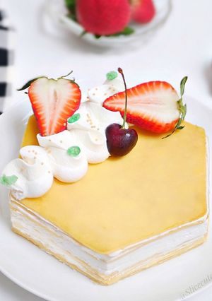 Foto resep Strawberry Layer Crepes / Mille Crepe