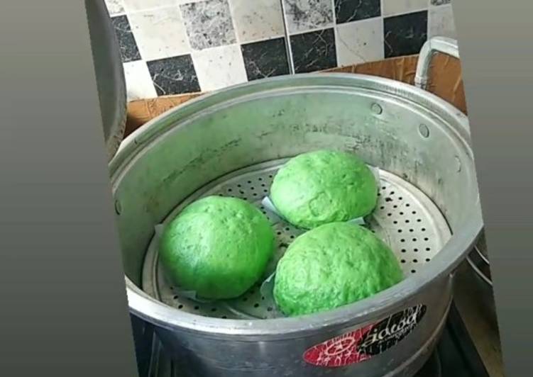 Resep Bakpau pandan Anti Gagal