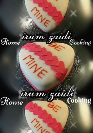 A picture of 💑💕Valentine's Day Heart Shaped Cake 💕💑.