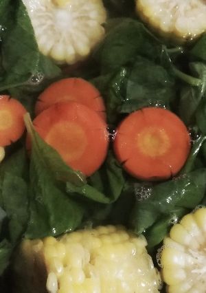 Foto resep Rebus Bayam Jagung