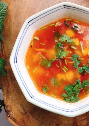 Hình của món Canh chua đậu phụ dấm bỗng.