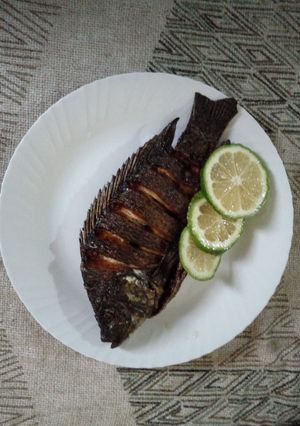 A picture of Fried fish #LocalfoodchallengeNairobiwest.