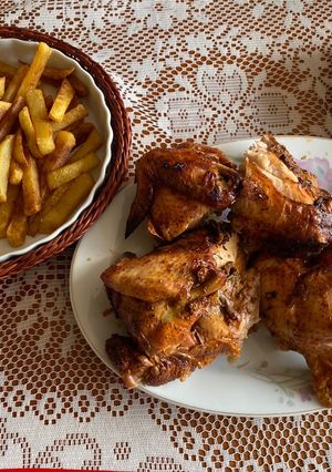 Una foto de Pollo a la brasa al horno