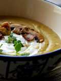 Sopa de Cogumelos com Sementes de Funcho