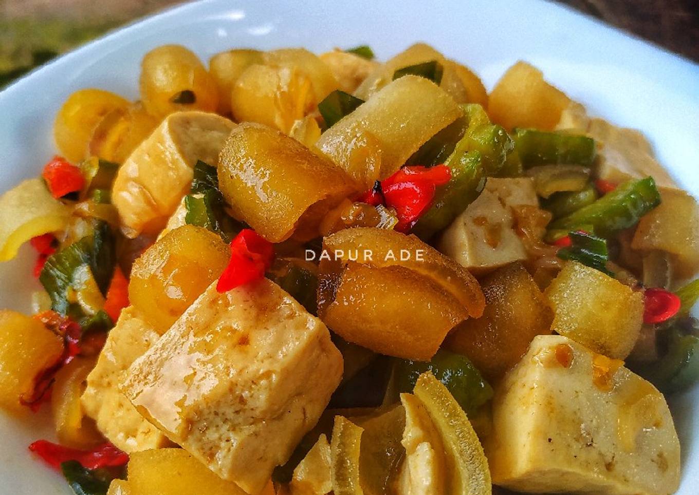 Tumis Kikil Pare Tahu ala Warteg