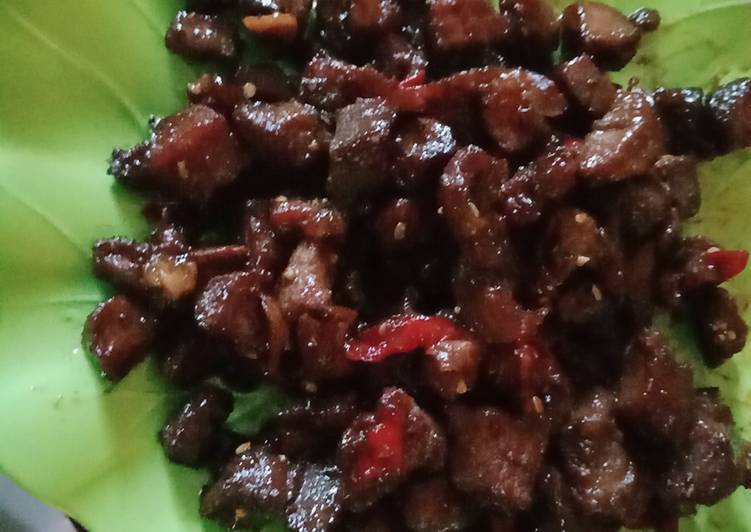 Resep Sate daging sapi goreng Enak Banget