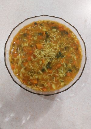 عکسی از دستور سوپ تره‌فرنگی