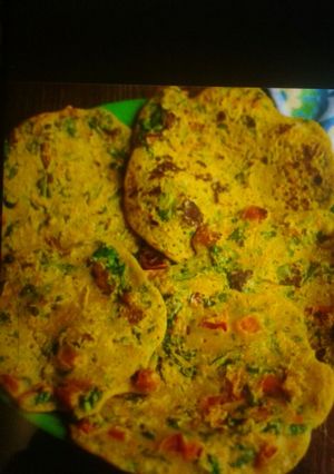 A picture of Oats Besan chilla.