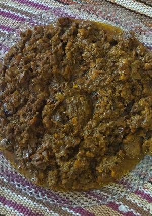 عکسی از دستور کشک بادمجان با گوشت چرخی🍆