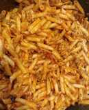 Macarrones con carne y setas
