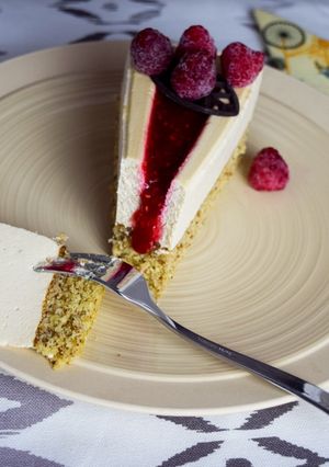 Tonkababos kávétorta málnával recept fotója