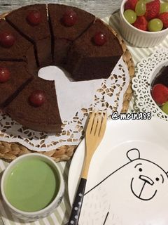 Foto resep Japanese Dark Pearl Chiffon Cake