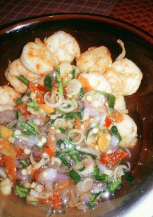 Foto resep Udang goreng sambal matah