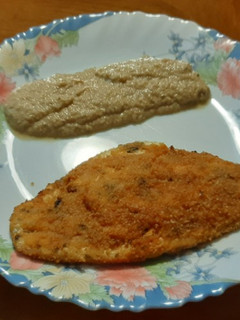 Una foto de Dorada empanada y adobada, en airfryer