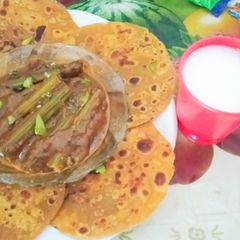 A picture of Healthy test Narendra Modi's favourite drumstick parotha and masaledar sabji.