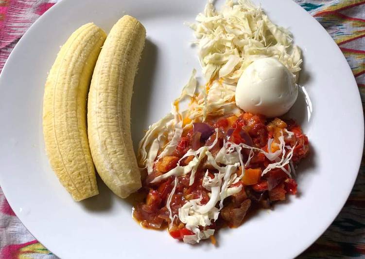Recipe of Homemade Unripe plantain with sauce