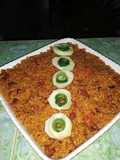 Arroz frito al estilo La buena Cubana acompañado con ensalada de pepino fresco