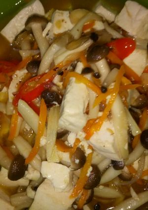 Foto resep Tumis jamur shimeji tahu