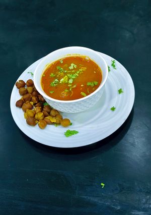 A picture of Kala Chana Soup.