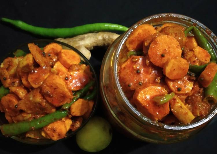 Simple Way to Prepare Perfect Turmeric-Ginger Pickle