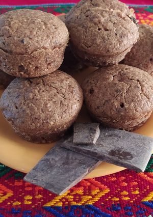 Una foto de Muffins saludables de cacao amargo, sin azúcar