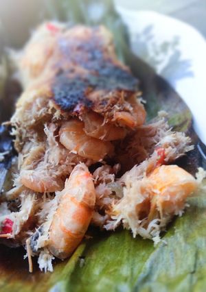 Foto resep Pepes udang kelapa parut