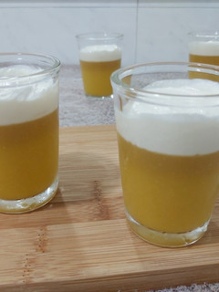 啤酒造型芒果果凍優格杯 的食譜成品照片