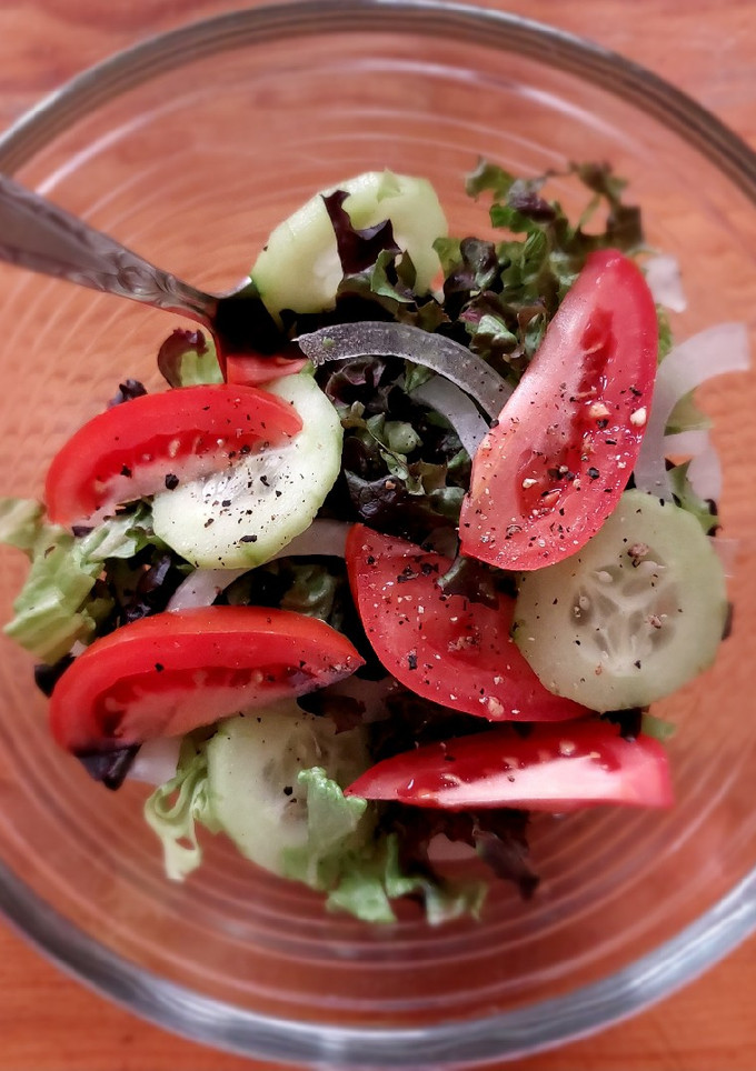 Una foto de Ensalada mixta básica para principiantes