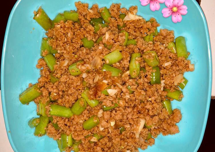 Bagaimana memasak Oseng buncis daging giling Lezat