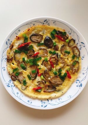 Hình của món Trứng chiên nấm rơm.