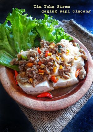 Foto resep Tim tahu siram daging cincang