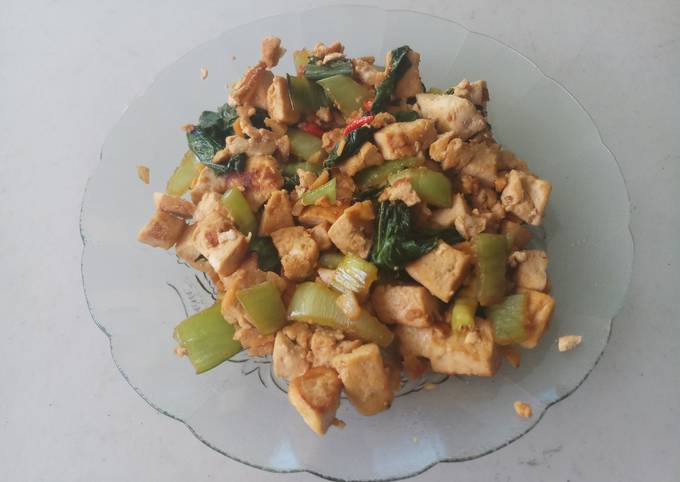 Tumis sayur tahu putih vegetable ala anak kost