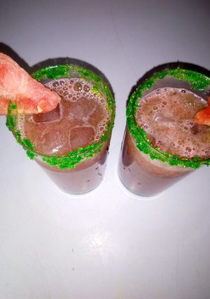 A picture of Watermelon-mint agua fresca.