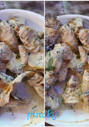 A picture of Chicken malai chaap it's too yummy.