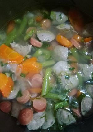 Foto resep Sayur sop sosis bakso