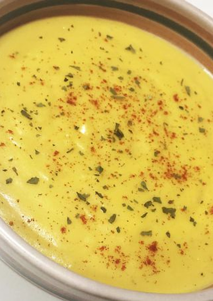Una foto de Crema de calabaza con curry