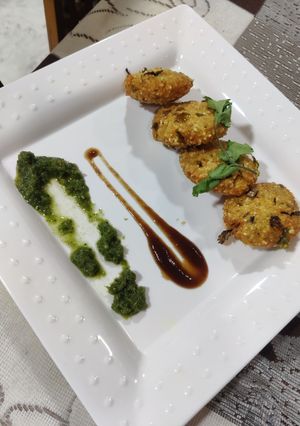 A picture of Makhana sabudana tikki.