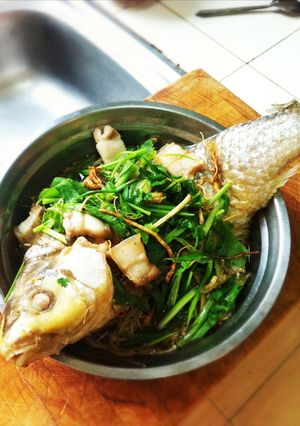 รูปของ ปลาตะโกกนึ่งรากโสม(Slow cooker)