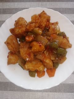Una foto de Pollo agridulce estilo chino