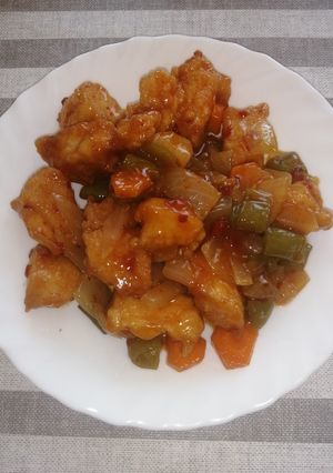 Una foto de Pollo agridulce estilo chino