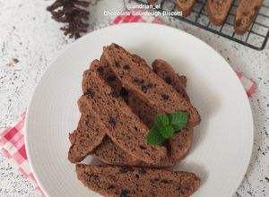 Foto resep Sourdough Chocolate Biscotti (Unfed Starter)