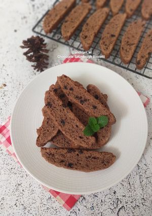 Foto resep Sourdough Chocolate Biscotti (Unfed Starter)