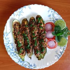 Zucchini boats A picture of Zucchini boats.