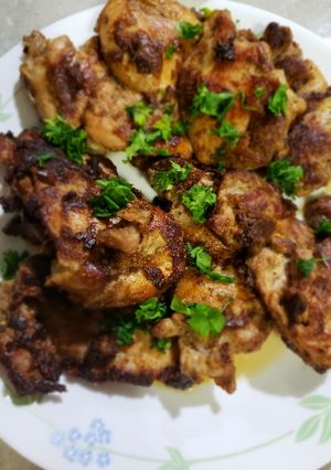 A picture of Keto Low Carb Jerk Chicken thighs.