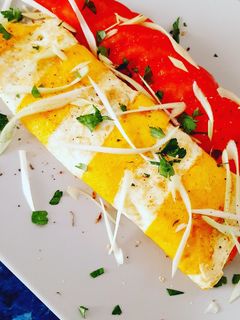 O poză a rețetei Omletă ruladă.