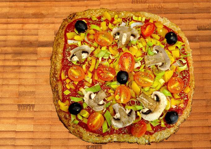 Foto principal de Pizza de coliflor vegana {FitKen} 