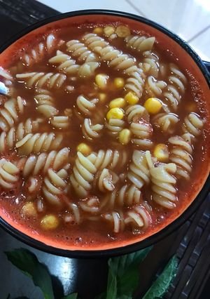 صورة لوصفة معكرونة بدبس البندورة