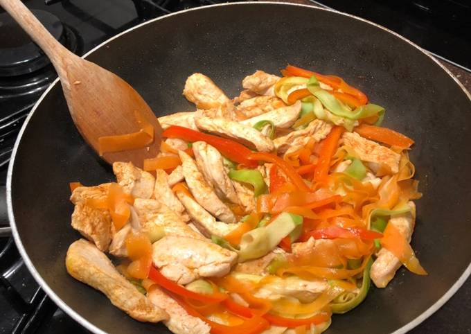 Steps to Make Gordon Ramsay Paprika chicken fajitas